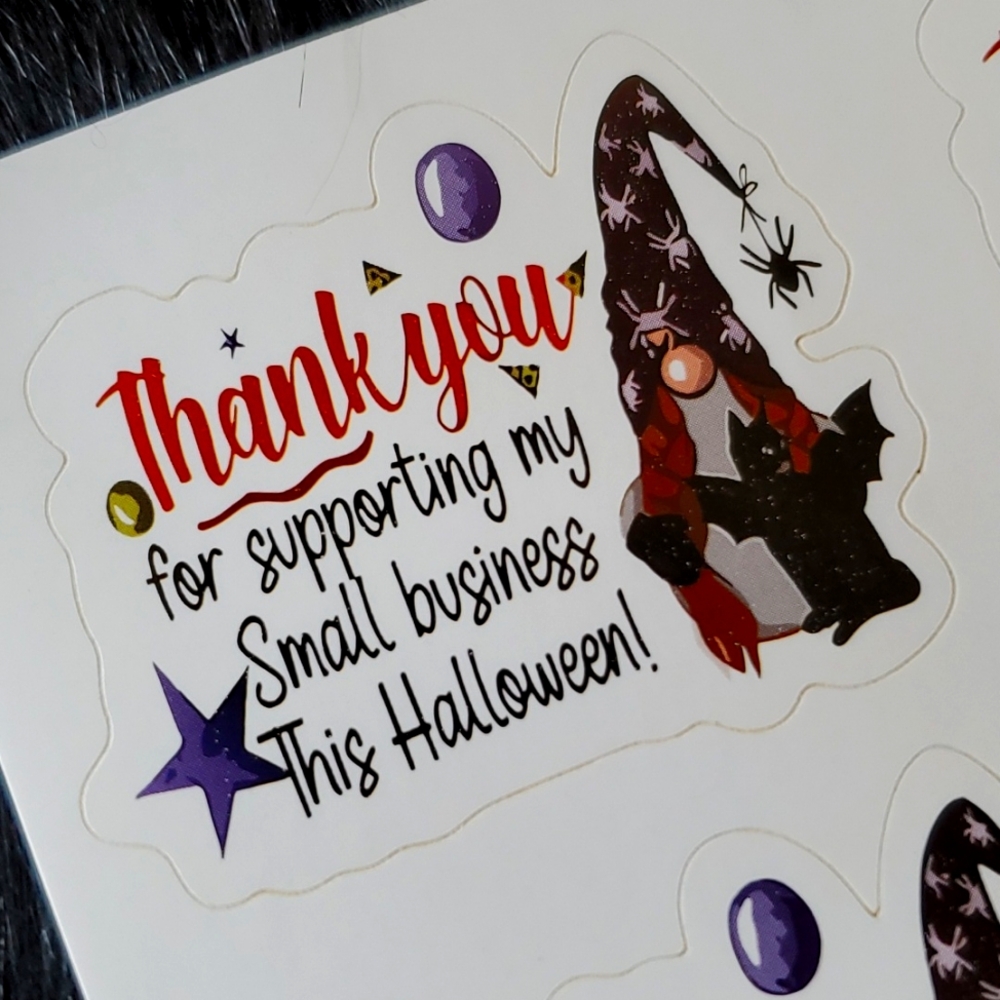 "Thank you" stickers for shipping - 5 sheets/30 stickers